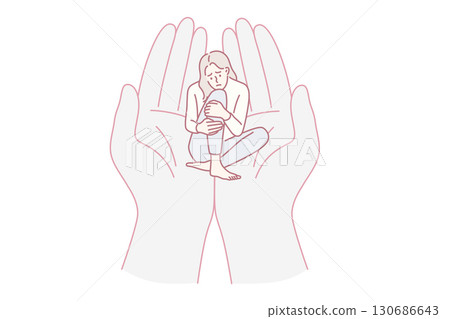 Depression, grief and support concept 130686643