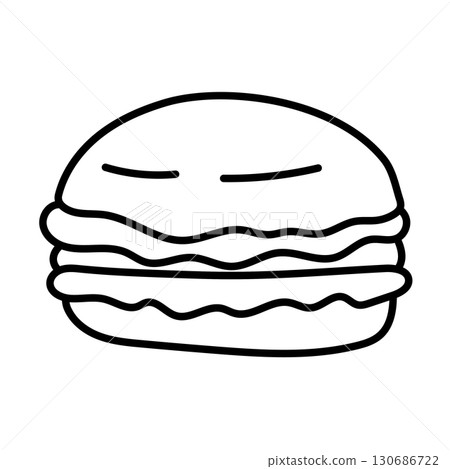 An Amazing and Delicious Hamburger Illustration Perfect for Various Food Design Projects 130686722