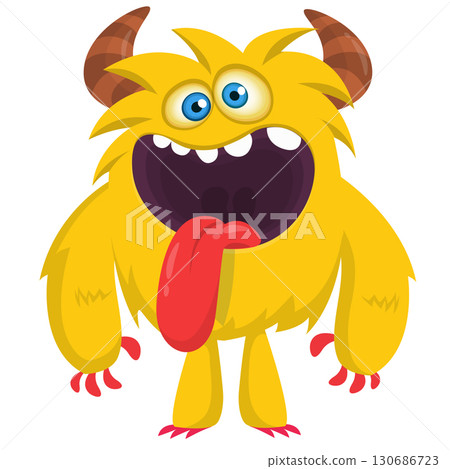 Cartoon funny monster character design with funny face expression. Halloween vector illustration Cartoon funny monster character design with funny face expression. Halloween vector illustration 130686723