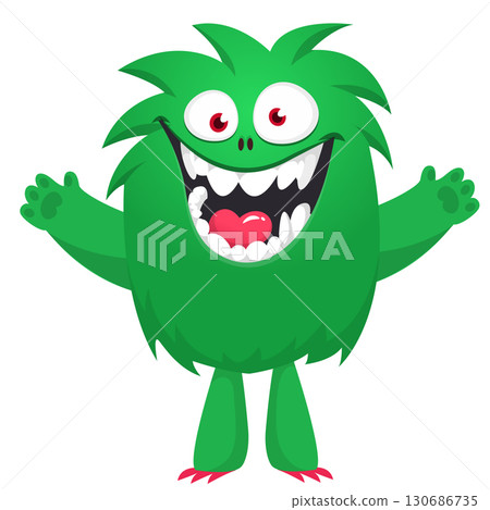 Cartoon funny monster character design with funny face expression. Halloween vector illustration Cartoon funny monster character design with funny face expression. Halloween vector illustration 130686735