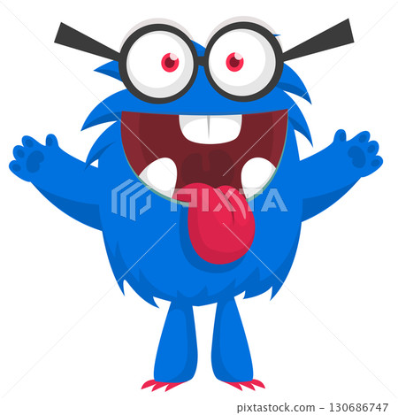 Cartoon funny monster character design with funny face expression. Halloween vector illustration Cartoon funny monster character design with funny face expression. Halloween vector illustration 130686747
