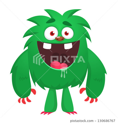 Cartoon funny monster character design with funny face expression. Halloween vector illustration Cartoon funny monster character design with funny face expression. Halloween vector illustration 130686767
