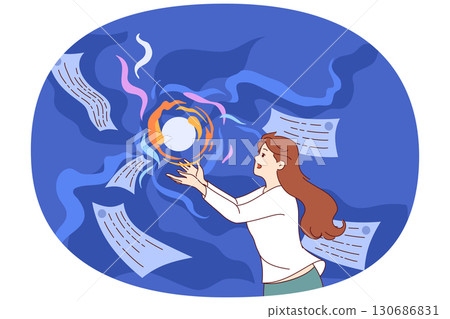 Woman tests artificial intelligence to generate text messages using neural networks 130686831