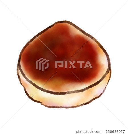 栗子饅頭插圖(水筆水彩風格) 栗子饅頭插圖(水筆水彩風格) 130688057