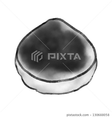栗子饅頭（水墨畫風格）的插圖 130688058