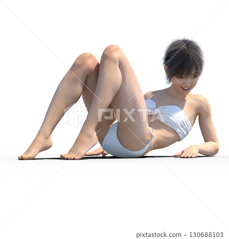 A woman in a bathing suit 130688103