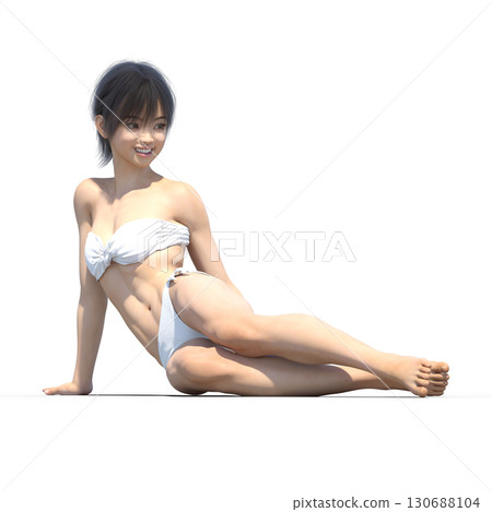 A woman in a bathing suit 130688104