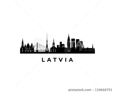 Vector Latvia skyline. Vector Latvia skyline. 130688791