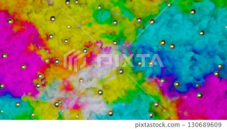 3d rendering. Abstract background. An illustration of multi-colored fluffy shapes. 3d rendering. Abstract background. An illustration of multi-colored fluffy shapes. 130689609