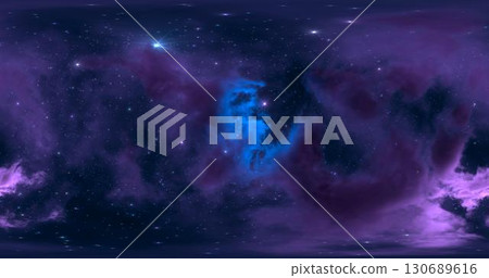 3d rendering. Space background with nebula and stars. Environment 360 HDRI map. Equirectangular projection, spherical panorama. Graphic illustration. 3d rendering. Space background with nebula and stars. Environment 360 HDRI map. Equirectangular projection, spherical panorama. Graphic illustration. 130689616