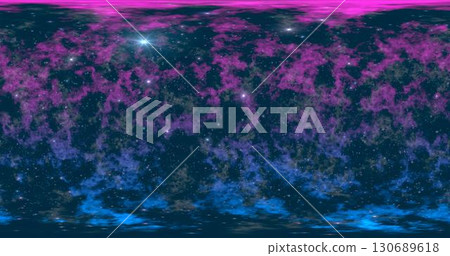 3d rendering. Space background with nebula and stars. Environment 360 HDRI map. Equirectangular projection, spherical panorama. Graphic illustration. 130689618