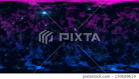 3d rendering. Space background with nebula and stars. Environment 360 HDRI map. Equirectangular projection, spherical panorama. Graphic illustration. 3d rendering. Space background with nebula and stars. Environment 360 HDRI map. Equirectangular projection, spherical panorama. Graphic illustration. 130689619