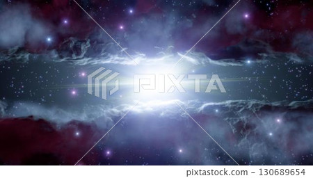 3d rendering. Space wallpaper and background. Universe with stars, constellations, galaxies, nebulae and gas and dust clouds 3d rendering. Space wallpaper and background. Universe with stars, constellations, galaxies, nebulae and gas and dust clouds 130689654