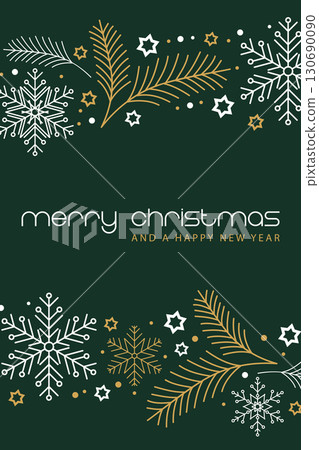 christmas greeting card with snowflakes vector illustration christmas greeting card with snowflakes vector illustration 130690090