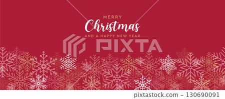 merry christmas card with snowflake decoration vector illustration merry christmas card with snowflake decoration vector illustration 130690091