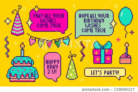Pixel birthday party set Pixel birthday party set 130690227