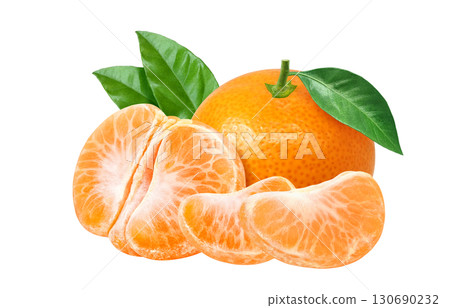 橘子插畫逼真的水果 130690232