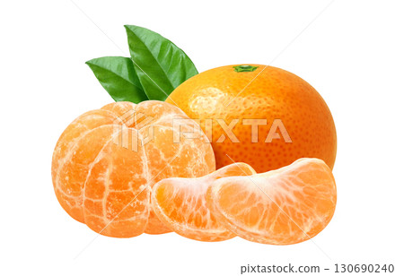 Mandarin orange illustration realistic fruit 130690240