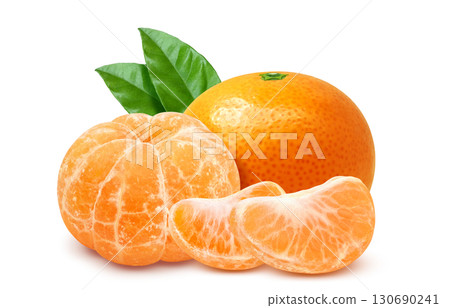 Mandarin orange illustration realistic fruit 130690241