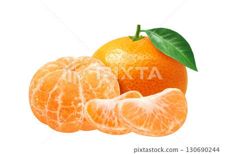 Mandarin orange illustration realistic fruit 130690244