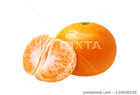 Mandarin orange illustration realistic fruit 130690248