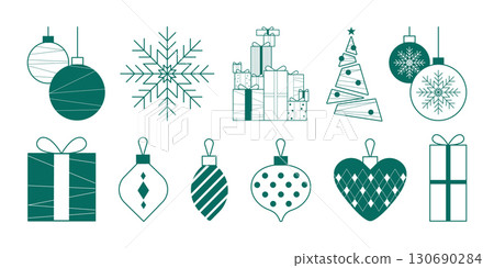 Minimalist Christmas card design 130690284