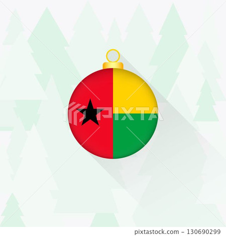 Guinea Bissau National Flag Christmas Decoration. 130690299