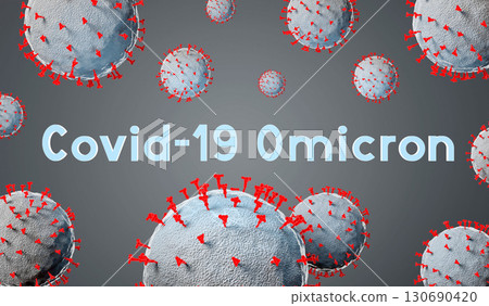 SARS-CoV-2 Covid-19 Omicron variant concept 130690420