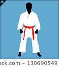 Martial art colored simbol design. Karate emblem. 130690549