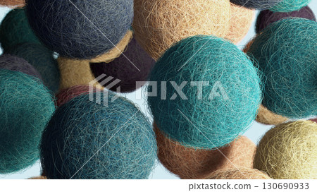 Blue Wireframe Spheres 130690933