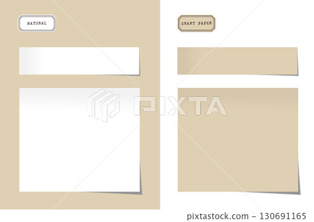 白色天然紙和工藝紙便條框材料 130691165