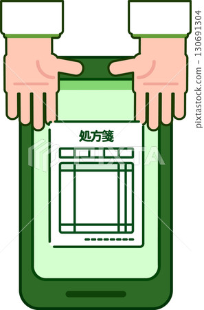 智慧型手機上顯示的處方 130691304