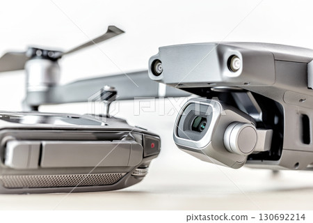 Close-up of a Drone with remote controller Close-up of a Drone with remote controller 130692214