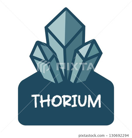 Thorium crystal mineral, rare element, nuclear energy, geology, and chemistry 130692294