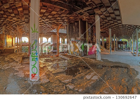 Abandoned Haludovo Hotel with graffiti and decay in Croatia 130692647