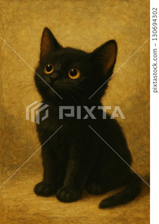 Sitting cat 130694302