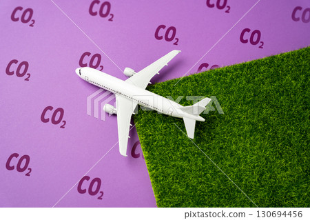 Zero emissions passenger aircraft. Revolution in aviation, sustainable transport, breakthrough in green mobility, clean technology, climate goals, aviation future, eco-friendly innovation. 130694456