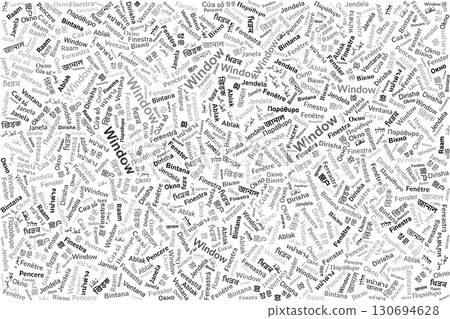 Word illustration of the word Window in many languages on white background 130694628