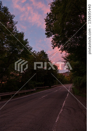 Sunset sky Beautiful sky scenery 130695440