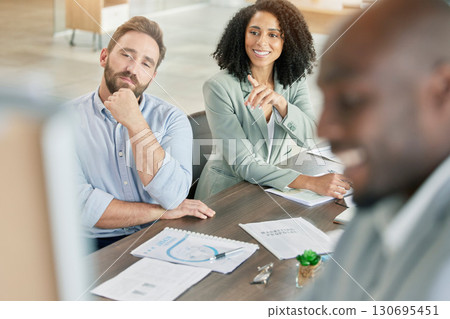 Business people meeting, diversity and speaker presentation, speech communication or investment proposal. African manager, mentor workshop and leader coaching, teaching or training finance sales team Business people meeting, diversity and speaker presentation, speech communication or investment proposal. African manager, mentor workshop and leader coaching, teaching or training finance sales team 130695451