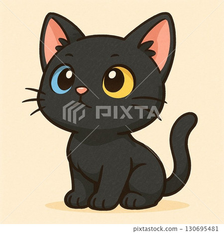 Sitting cat 130695481