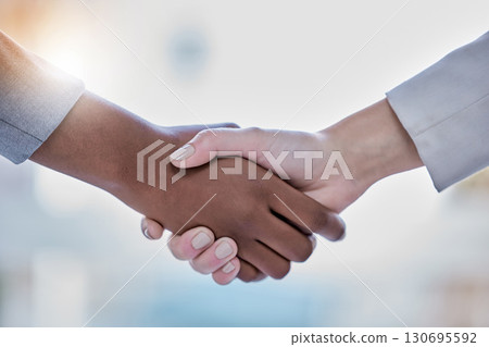 Business people, diversity and handshake in partnership, b2b or agreement for deal, unity or trust at the office. Employees shaking hands in teamwork meeting for collaboration, welcome or thank you Business people, diversity and handshake in partnership, b2b or agreement for deal, unity or trust at the office. Employees shaking hands in teamwork meeting for collaboration, welcome or thank you 130695592