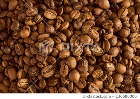 淺烘焙咖啡豆背景素材 130696000