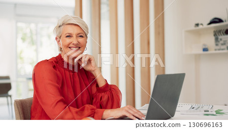 Business, portrait and senior woman with a laptop, employee and connection with planning, financial report or data analysis. Mature person, accountant or consultant with a pc, online reading or email Business, portrait and senior woman with a laptop, employee and connection with planning, financial report or data analysis. Mature person, accountant or consultant with a pc, online reading or email 130696163
