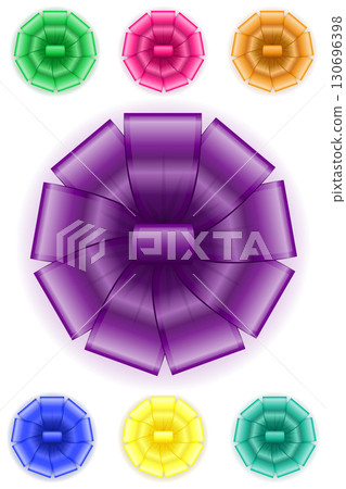 satin bow for gift or decorations cartoon stock vector illustration 130696398