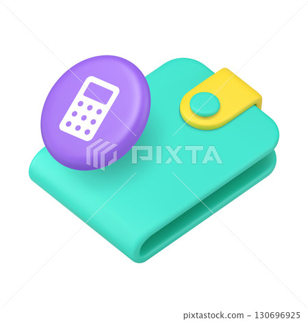 3d Realistic Icon Wallet And Calculator For Financial Management And Budget Planning Interface 3d Realistic Icon Wallet And Calculator For Financial Management And Budget Planning Interface 130696925