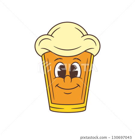 Smiling Yellow Beer Glass Character With Foam Head Cartoon Style Cheerful Icon Vector Illustration Smiling Yellow Beer Glass Character With Foam Head Cartoon Style Cheerful Icon Vector Illustration 130697043