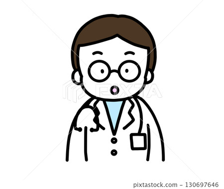 簡單可愛的醫生插畫 簡單可愛的醫生插畫 130697646