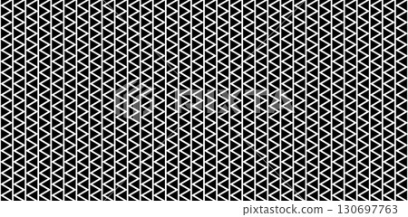Triangle pattern in black white colors. Geometric minimal style for modern textile, wallpaper, wrapping or surface. Abstract seamless vector illustration Triangle pattern in black white colors. Geometric minimal style for modern textile, wallpaper, wrapping or surface. Abstract seamless vector illustration 130697763