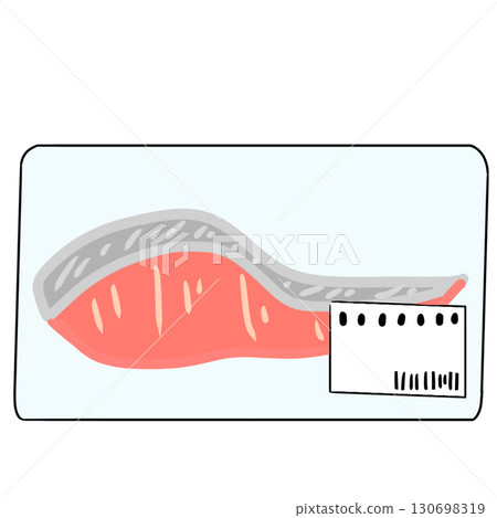 包裝好的鮭魚片，簡單 130698319